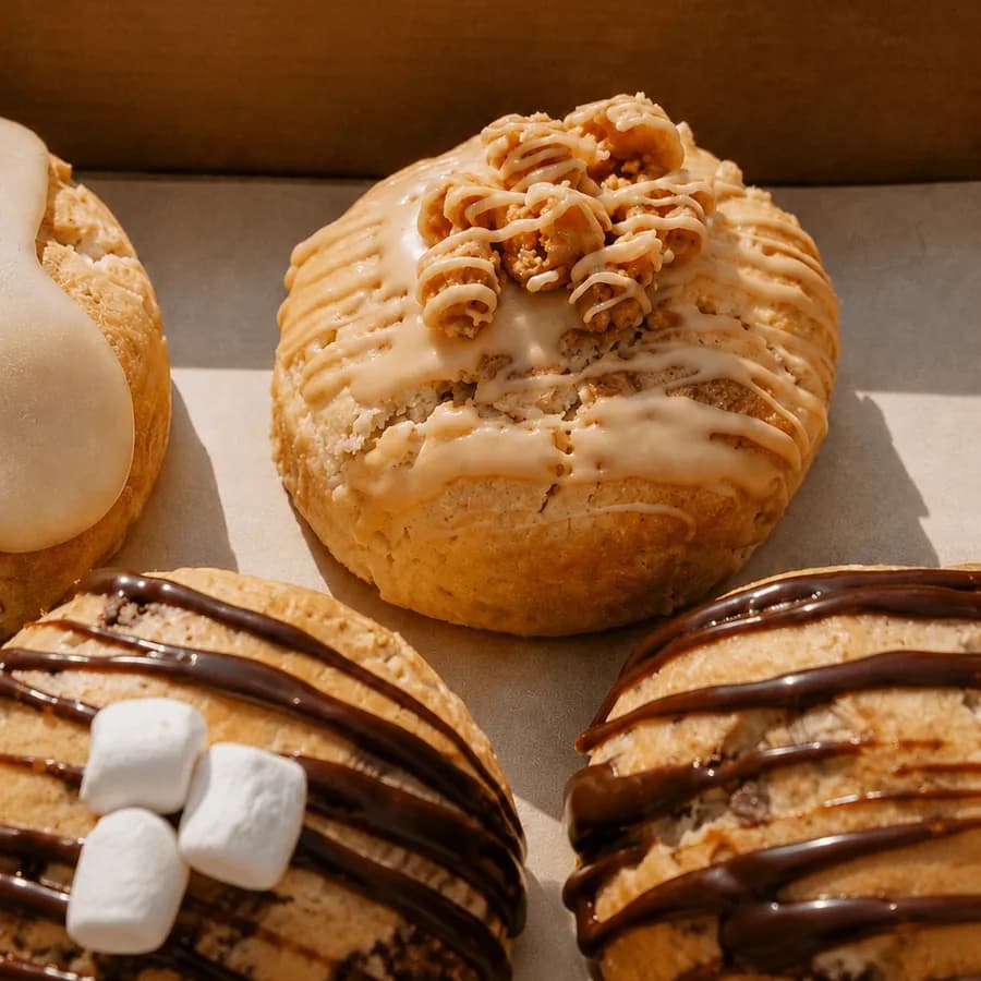 A close-up of a Biscoff Bliss cookie