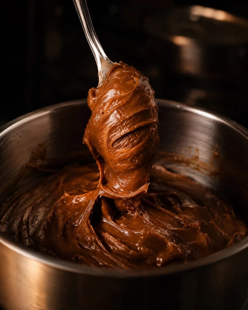 Chocolate being worked by hand